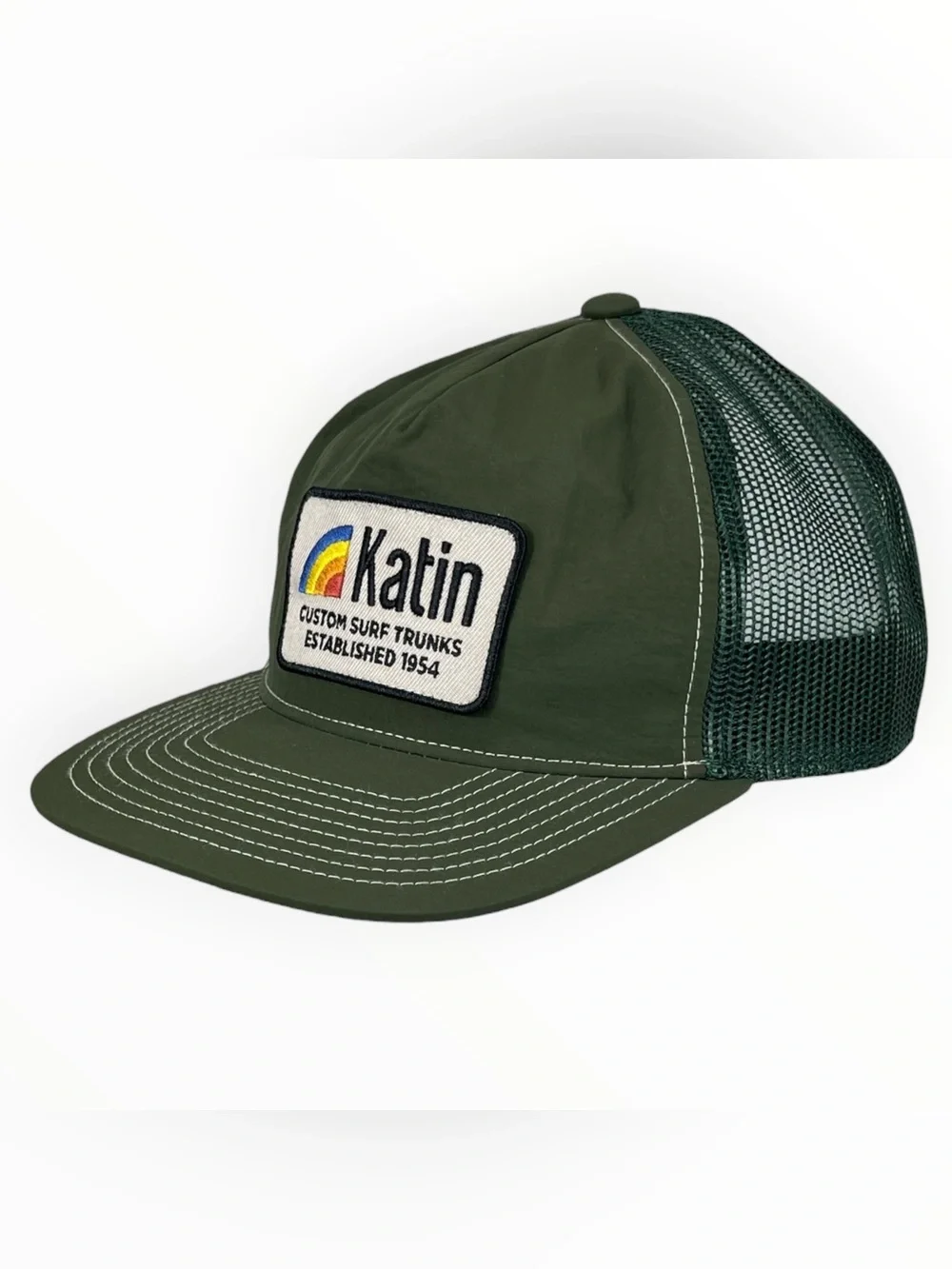 Katin Custom Surf Trunks Green Trucker Hat Snapback Mesh Patch Cap